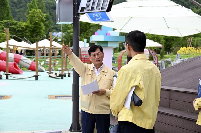 [NSP NEWS Image]최훈식 장수군수, ‘장수누리파크 발물놀이장’ 안전 점검