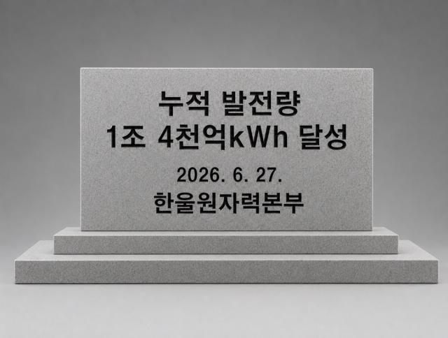 [NSP NEWS Image]한울원자력본부, 누적 발전량 1조 4천억kWh 달성