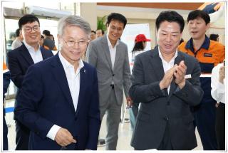 [NSP NEWS Image]박성현 광양시장, 민형배 통합특별시장과 산업현장 점검…철강·이차전지 경쟁력 강화 협력