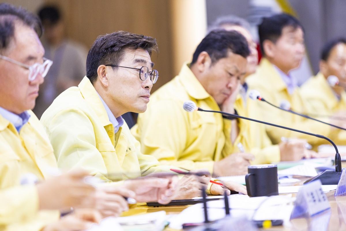 -9일 평택시 집중호우 긴급대책회의가 진행되고 있다. (사진 = 평택시)