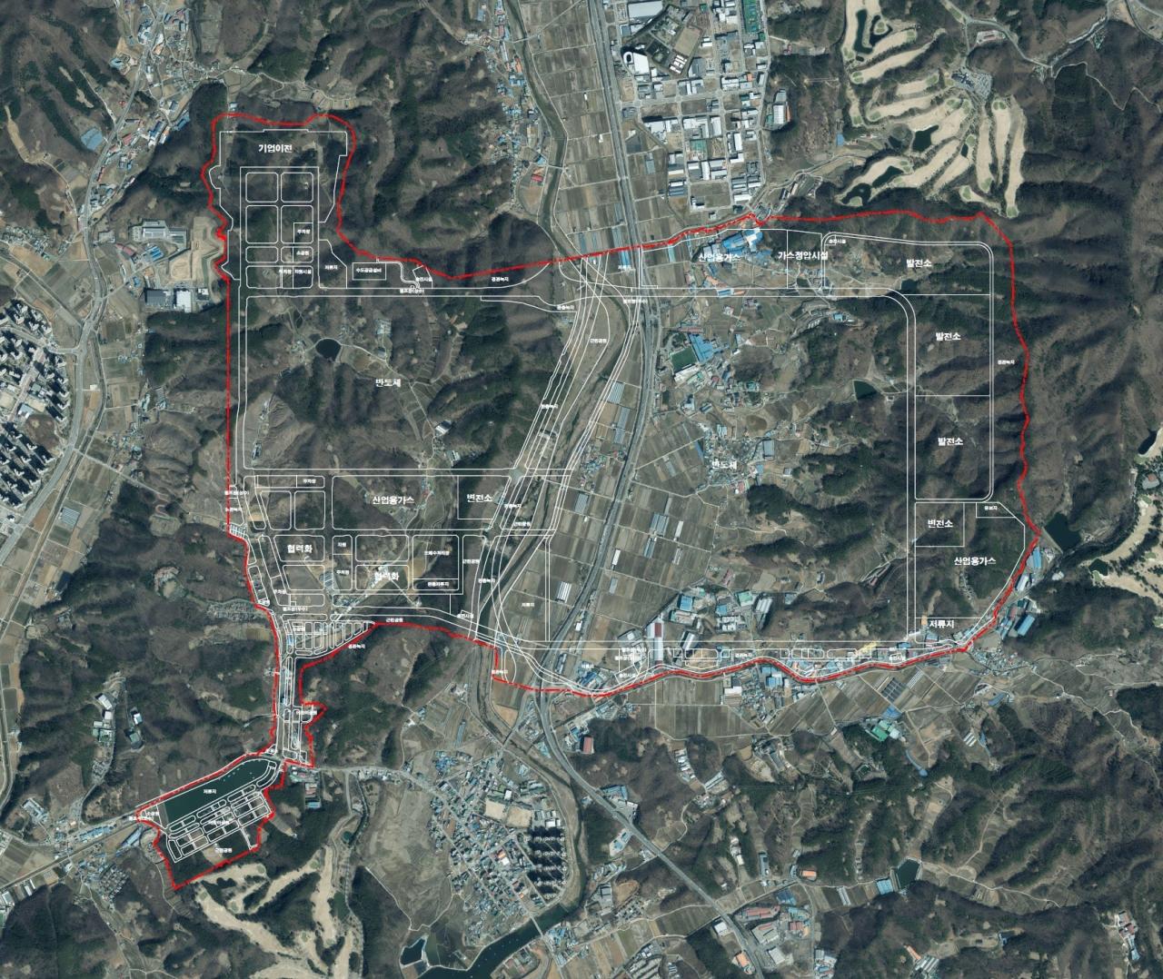 -용인 첨단시스템반도체 국가산업단지 항공사진(토지이용계획 반영) (사진 = LH)