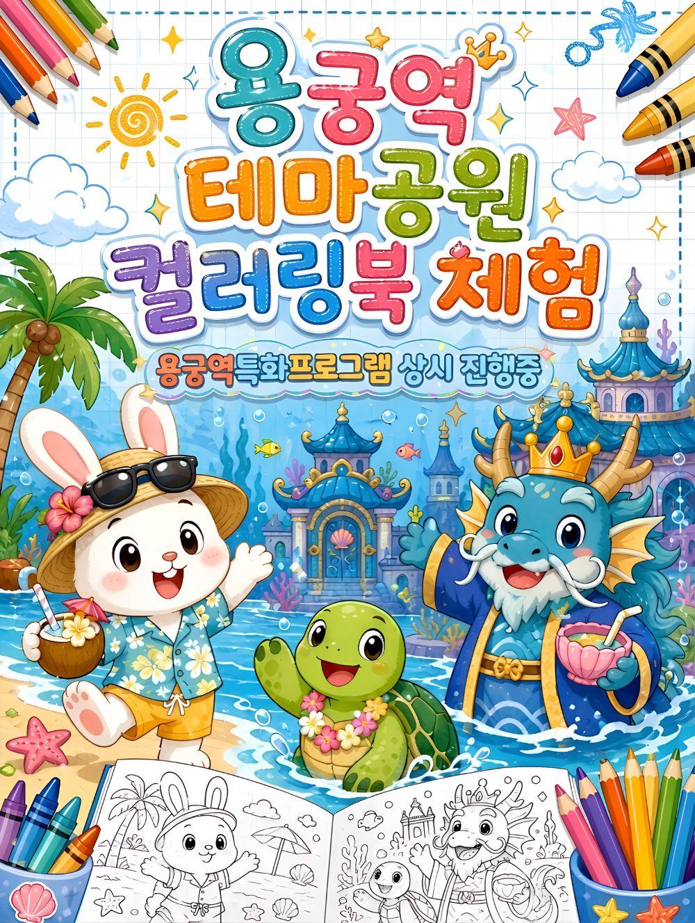 -예천 용궁역 테마공원 여름 콘텐츠 새단장, 바캉스 테마 컬러링북 개편, 예천 8경·개심사지 오층석탑 도안 추가, 오는 25일 가족 인형극 ‘도리도리 뱅뱅이’ 선보여, 3월부터 10