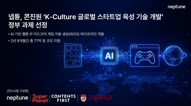 -‘K-Culture 글로벌 스타트업 육성 기술 개발’ 과제. (이미지 = 넵튠)