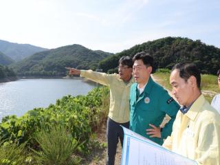(NSP NEWS Image)박용선 포항시장, 여름철 수해 대비 냉천교·항사댐 건설 현장 점검