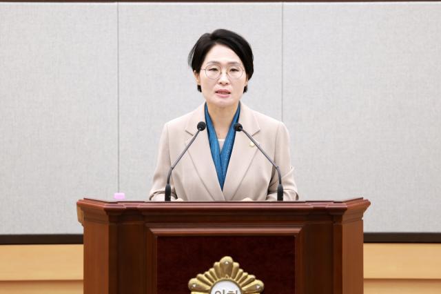 -민덕희 의원이 전남광주통합특별시 동부권 의과대학·대학병원 동시 설립 및 공공혁신지구 조성을 촉구했다. (사진 = 여수시의회)