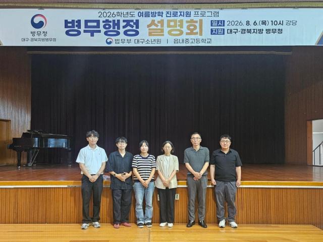 -대구경북지방병무청은 6일 대구소년원에서 재원생 120명을 대상으로 ‘찾아가는 병무행정 설명회’를 개최했다. (사진 = 대구경북지방병무청)