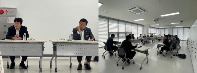 -김민석 강서구의회 미래복지위원장이 6일 화곡6동 주민센터에서 개최된 ‘강서구 자활기업 의견 청취 간담회’에 참석해 지원 방안을 논의했다. (사진 = 김민석 강서구 의원 제공)
