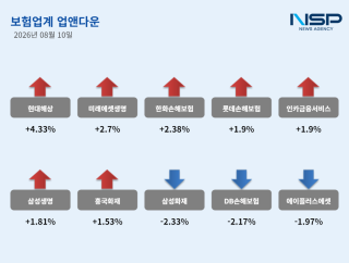 (NSP NEWS Image)[업앤다운]보험 업종 희비 엇갈려…현대해상↑·삼성화재↓