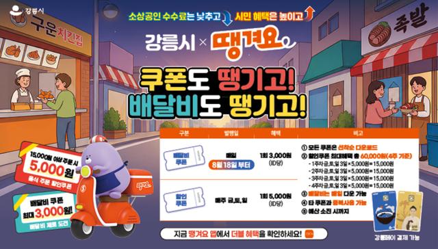 강릉시 배달앱 지원사업 안내문. (이미지 = 강릉시)