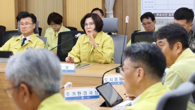 ‘2026년 을지연습 처음 상황 보고 회의’에서 김보라 시장이 발언하고 있다. (사진 = 안성시)