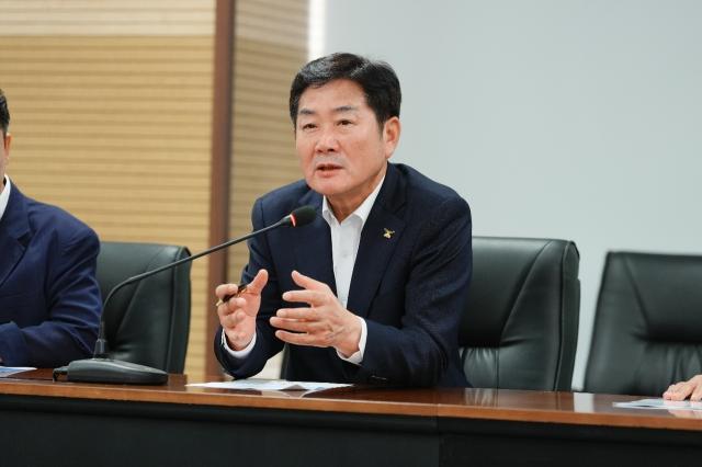 25일 조용호 오산시장이 간담회에서 발언을 하고 있다. (사진 = 오산시)
