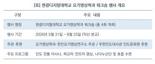 (NSP NEWS Image)[한 장으로 보는 축제]“인도 아쉬람의 전통 익힌다”…원광디지털대 요가명상학과, 릴레이 워크숍 대단원 막 내려