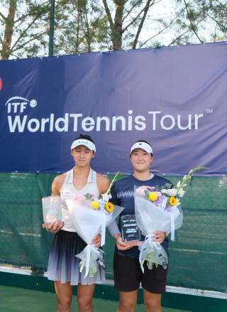 (NSP NEWS Image)안동시청 테니스경기단 김은채 선수, ITF W15 국제여자테니스대회 ‘여자복식’ 우승