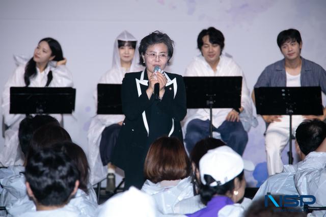 김미경 수원시의회 의장이 인사말을 하고 있다. (사진 = 조현철 기자)