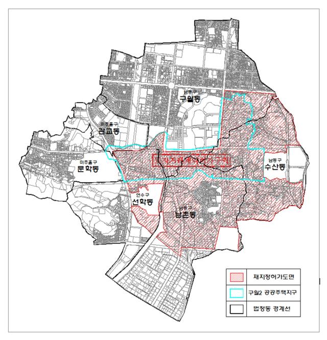토지거래허가구역 재지정 도면 (이미지 = 인천광역시)