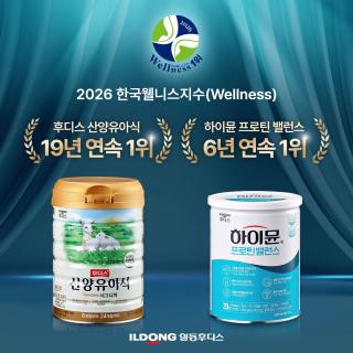 (NSP NEWS Image)일동후디스, 하이뮨과 산양유아식 ‘2026 한국웰니스지수’ 각 부문 1위 수상