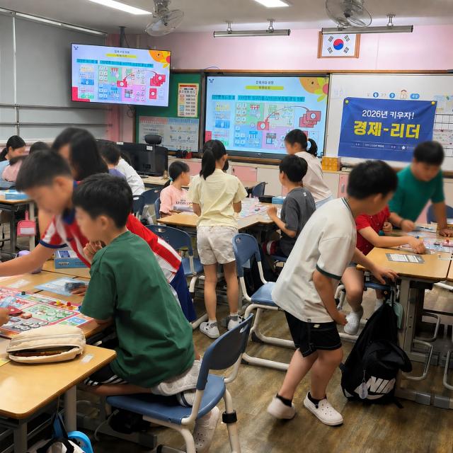 학생들이 ‘키우자! 경제리더’ 프로그램에 참여하고 있다. (사진 = 성남시)