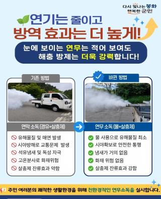 (NSP NEWS Image)봉화군보건소, ‘친환경적인 가열연무소독’ 실시