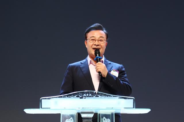 김성제 시장이 ‘2026년 의왕시 보육인 세미나’에 참석해 축사를 전하고 있다. (사진 = 의왕시)