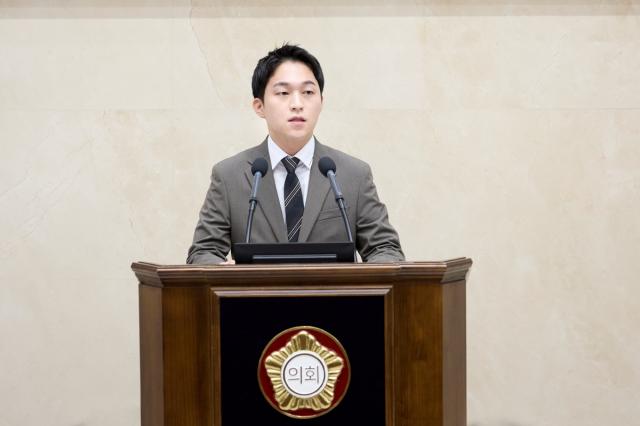 5분 자유발언하는 조강현 용인시의원. (사진 = 용인특례시의회)