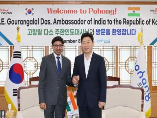 (NSP NEWS Image)박용선 포항시장, 주한인도대사 접견…우호 관계 발전 방안 논의