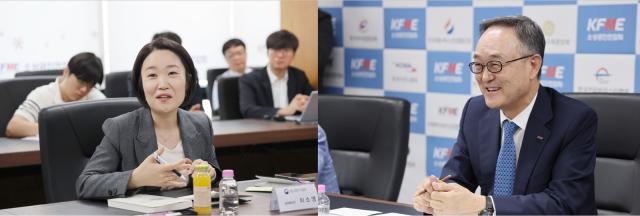 이소영 중소벤처기업부 장관 후보자(좌)와 송치영 소상공인연합회 중앙회장(우) (사진 = 소공연)